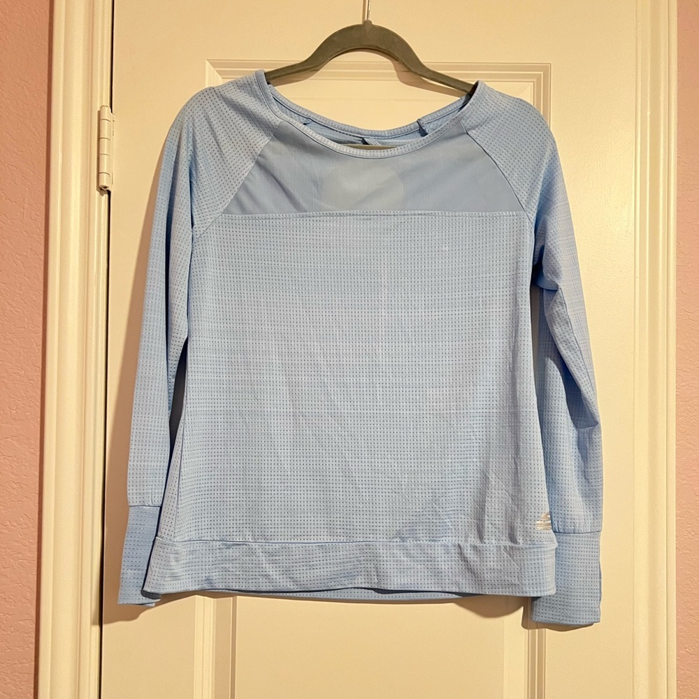 Light blue workout top